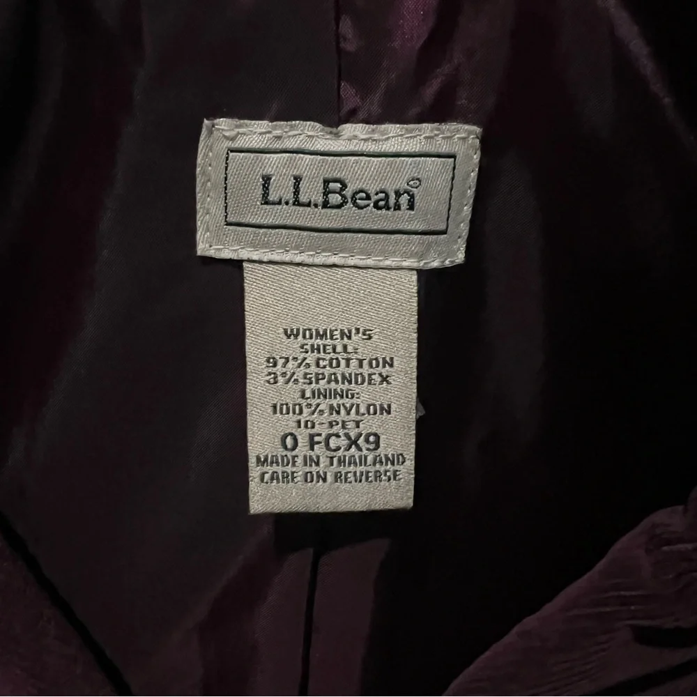 L.L. Bean Women's Corduroy Blazer burgundy 10P